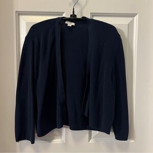 J.Jill Navy Blue Open Front Cardigan